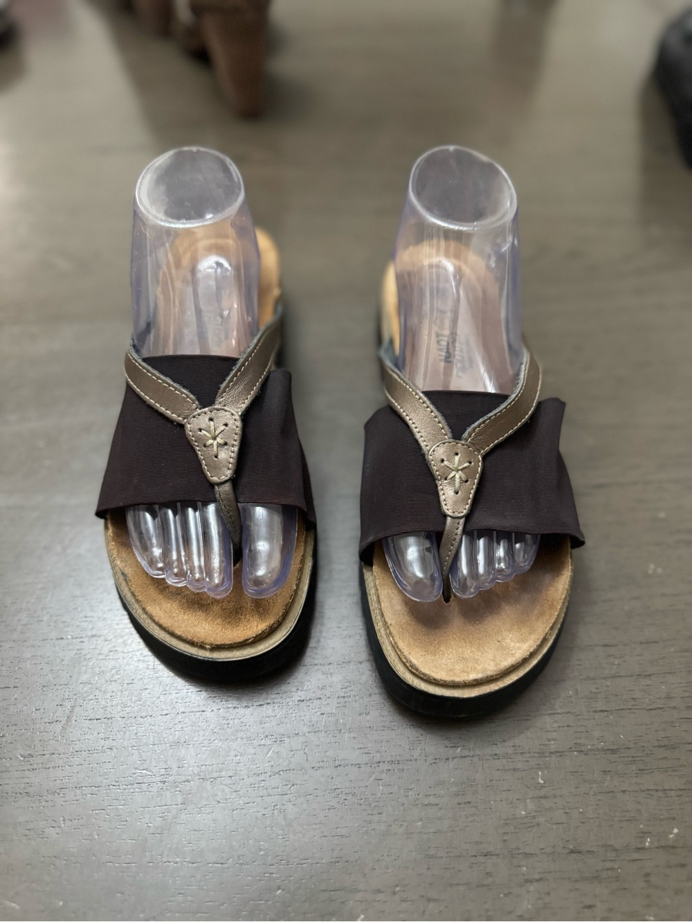 Naot Orion Sandals Womens 9 /40 Brown Slip-On Chunky Platform Comfort ShoesNaot